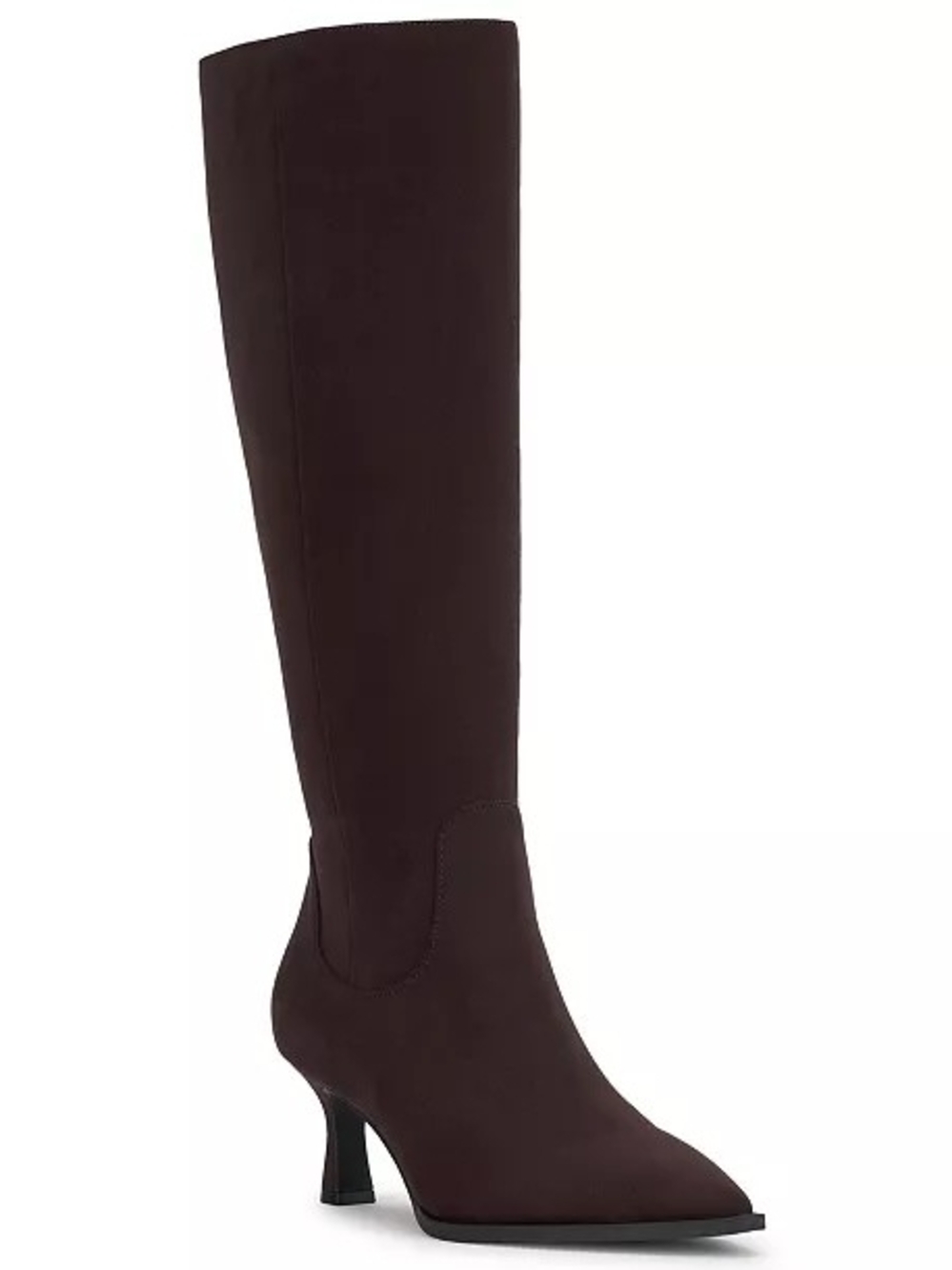 INC International Concepts Dark Brown Over-the-Knee Pointed-Toe Stretch Boot